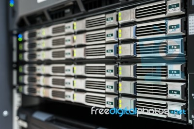 Network Servers Stock Photo