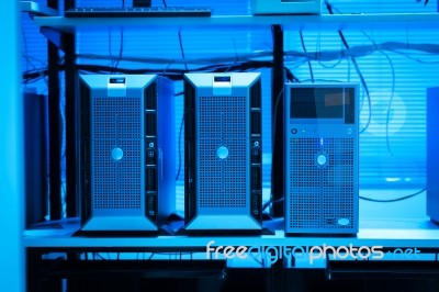 Network Servers Stock Photo