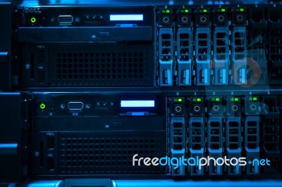 Network Servers Stock Photo