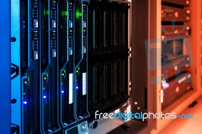 Network Servers Stock Photo