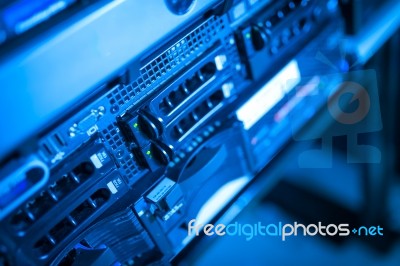 Network Servers Stock Photo