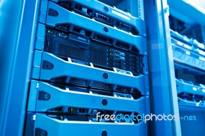 Network Servers Stock Photo