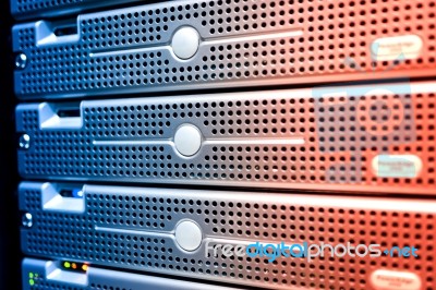 Network Servers Stock Photo