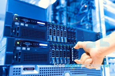 Network Servers Stock Photo