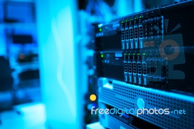 Network Servers Stock Photo