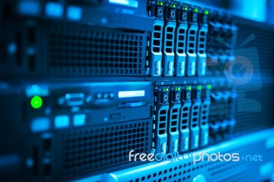 Network Servers Stock Photo