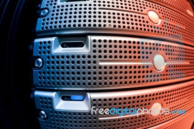 Network Servers Stock Photo