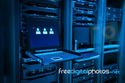 Network Servers Stock Photo