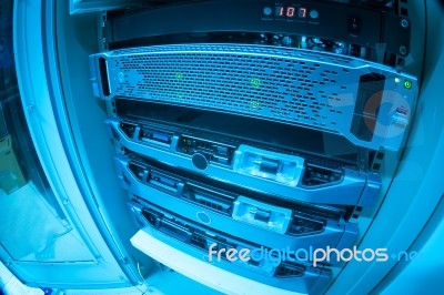 Network Servers Stock Photo