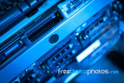 Network Servers Stock Photo