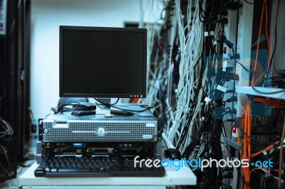 Network Servers Stock Photo