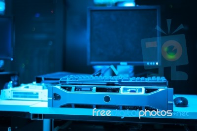 Network Servers Stock Photo