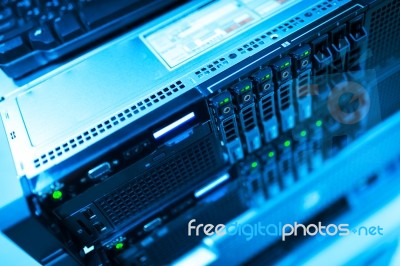 Network Servers Stock Photo