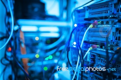 Network Servers Stock Photo