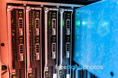 Network Servers Stock Photo