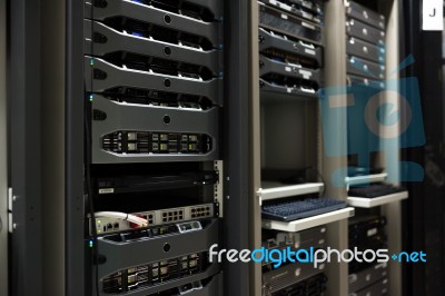 Network Servers Stock Photo