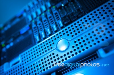 Network Servers Stock Photo