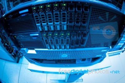 Network Servers Stock Photo