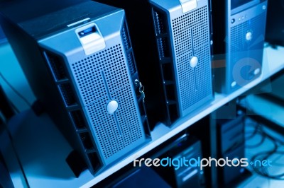 Network Servers Stock Photo