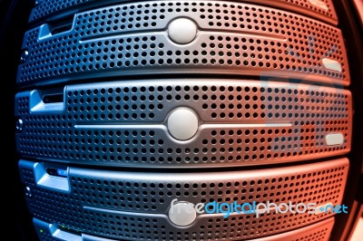 Network Servers Stock Photo