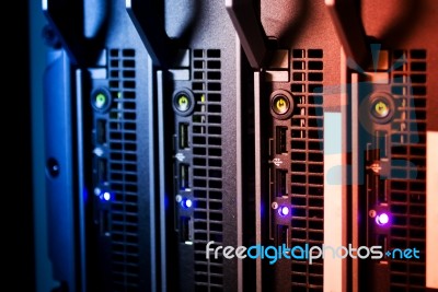 Network Servers Stock Photo