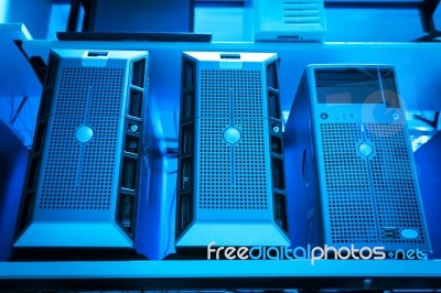 Network Servers Stock Photo