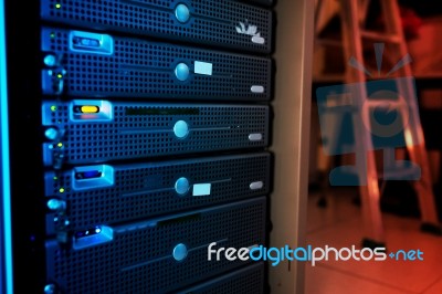 Network Servers Stock Photo