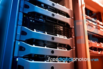 Network Servers Stock Photo