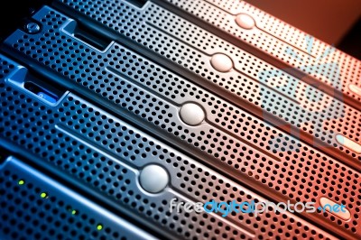 Network Servers Stock Photo