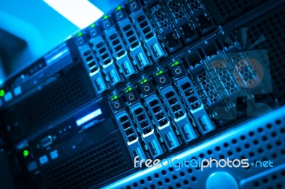 Network Servers Stock Photo