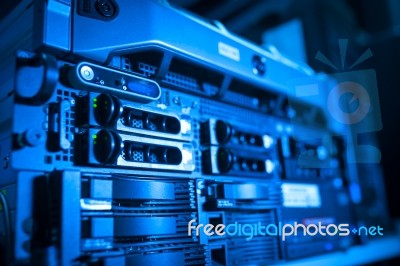 Network Servers Stock Photo