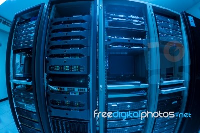 Network Servers Stock Photo