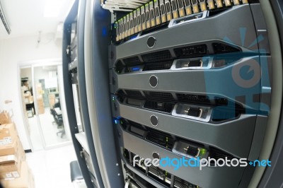 Network Servers Stock Photo