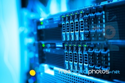 Network Servers Stock Photo