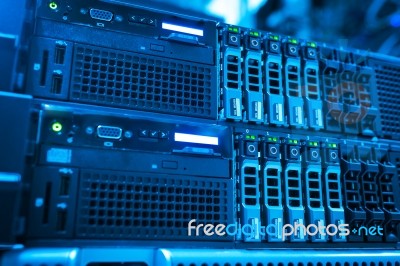 Network Servers Stock Photo