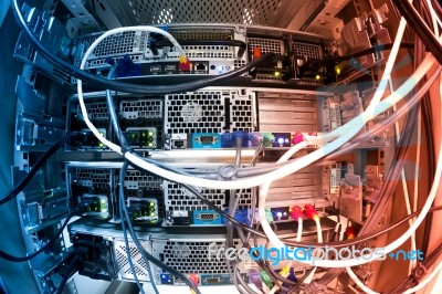 Network Servers Stock Photo