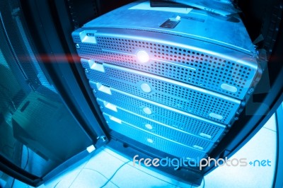 Network Servers Stock Photo