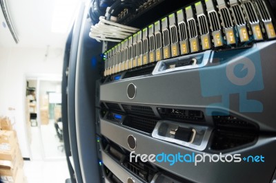 Network Servers Stock Photo