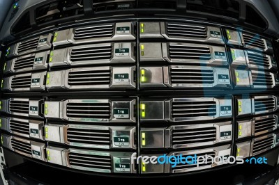 Network Servers Stock Photo