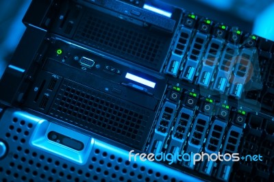 Network Servers Stock Photo