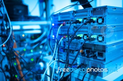 Network Servers Stock Photo