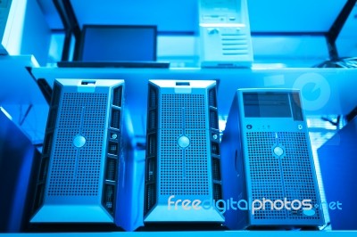 Network Servers Stock Photo