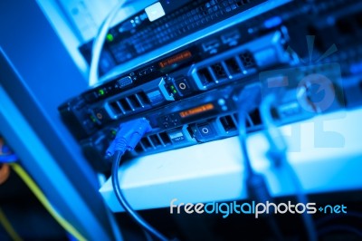 Network Servers Stock Photo