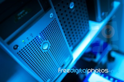 Network Servers Stock Photo