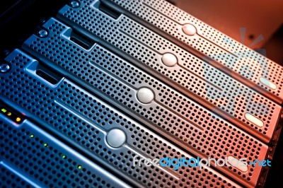 Network Servers Stock Photo