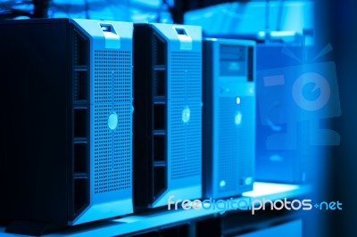 Network Servers Stock Photo