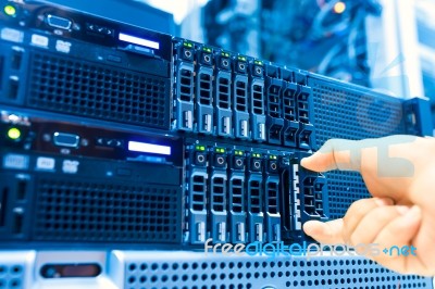 Network Servers Stock Photo