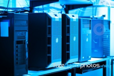 Network Servers Stock Photo