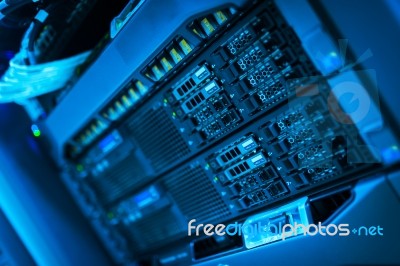 Network Servers Stock Photo