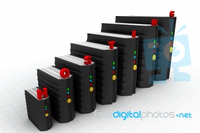 Network Servers In Data Centre Stock Image